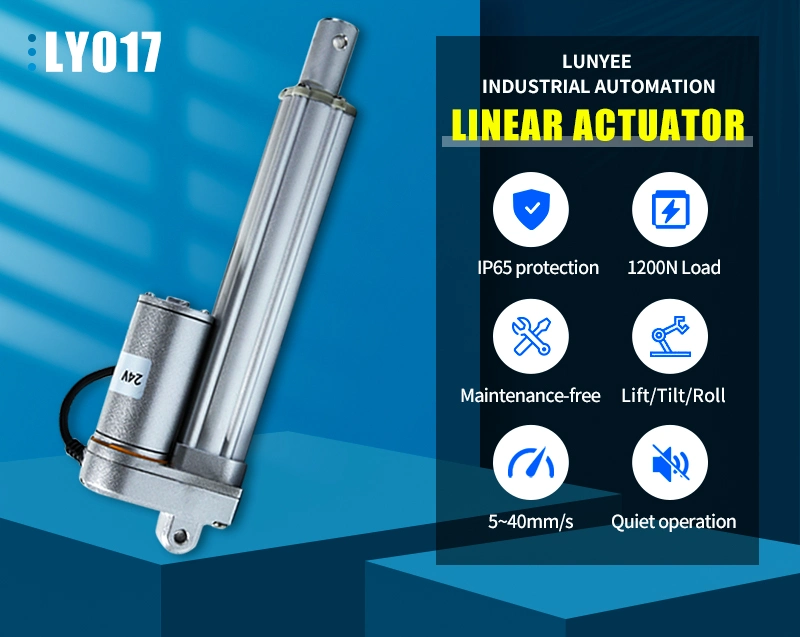 Professional Manufacturer Supply Brush12V 24volt Load 1200n All Metal Tubular Linear Motor Actuator with Trade Assurance